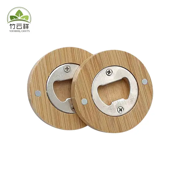 Round Wood Bottle Opener